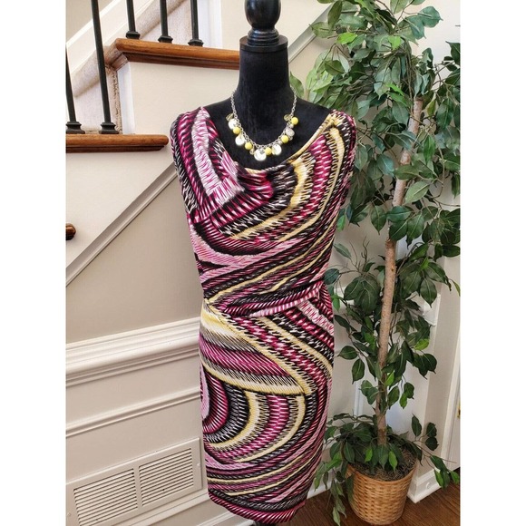 Alfani Women's Multicolor Polyester V-Neck Sleeveless Knee Length Dress Size 20W - Picture 11 of 11